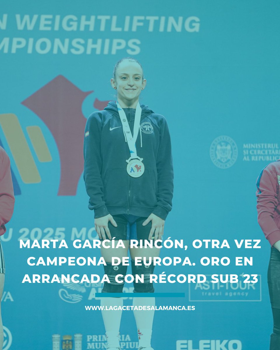 becaspodium's tweet image. ¡Excelente actuación de @martagarincon! ¡Campeona de Europa! 💪🏻

Oro en arrancada con récord continental sub 23 🥇, la plata en total olímpico 🥈 y el bronce en dos tiempos 🥉. ¡Enhorabuena! ✌🏼

lagacetadesalamanca.es/deportes/marta…

#ProgramaPodium #BecasPodium #halterofilia #deporte