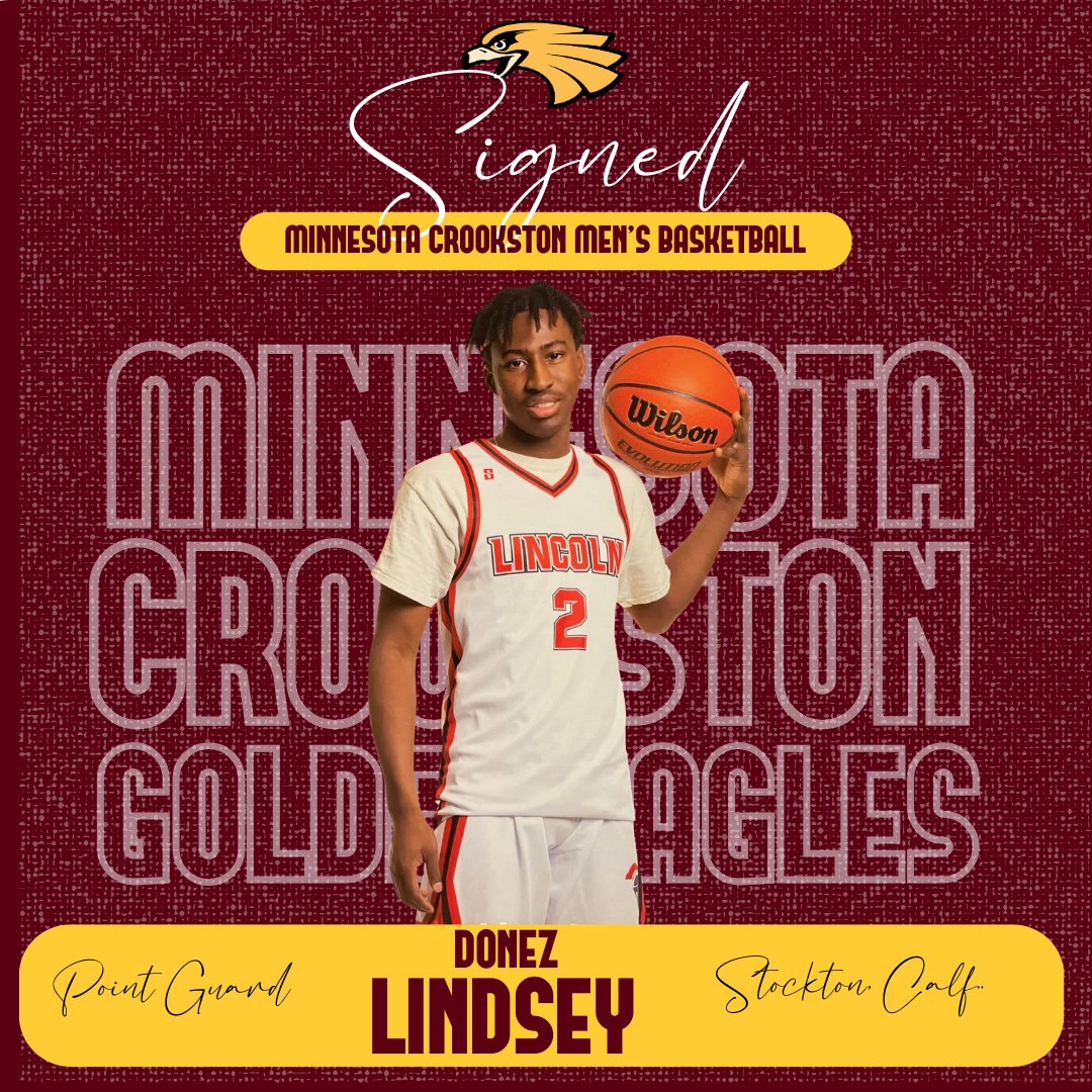 Golden Eagle Sports (@umncrookstonath) on Twitter photo We are very excited to announce the signing of Donez Lindsey (5-11, G, Stockton, Calif./Lincoln H.S.) to play for <a href="/GoldenEaglesMBB/">MN Crookston MBB</a> . Donez comes from a long line of basketball players, and has been a four-year starter !We are very excited to welcome Donez to Golden Eagle Nation! We are very excited to announce the signing of Donez Lindsey (5-11, G, Stockton, Calif./Lincoln H.S.) to play for <a href="/GoldenEaglesMBB/">MN Crookston MBB</a> . Donez comes from a long line of basketball players, and has been a four-year starter !We are very excited to welcome Donez to Golden Eagle Nation!