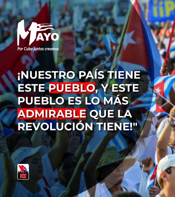 Todos a la plaza de la revolución para demostrarle al mundo imperialista que #Cuba triunfara #SanctiSpíritusEnMarcha