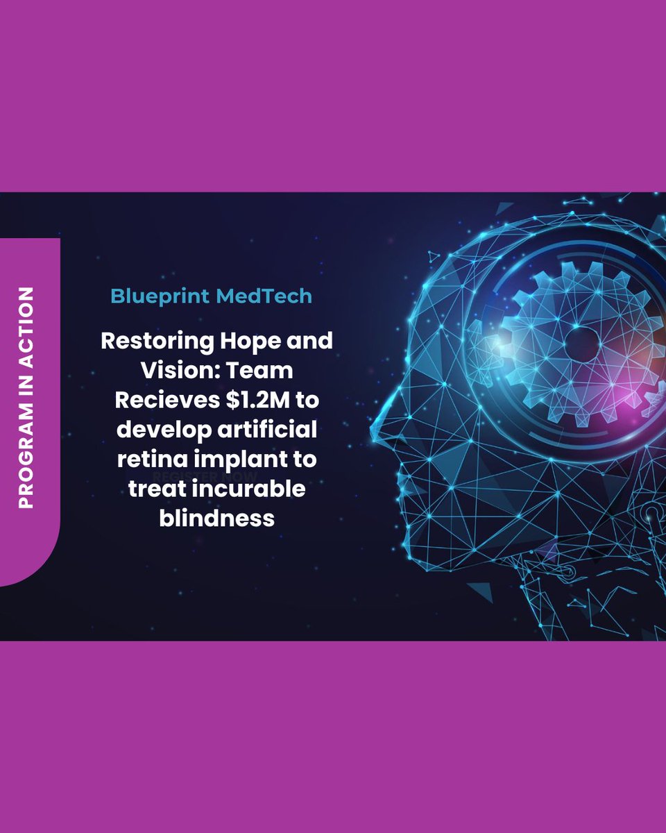 Cimit's tweet image. Researchers from Stanford, UT Austin and TU Delft have their eyes set on restoring vision and hope. Aided by the NIH Blueprint MedTech program they are developing an artificial retina to treat blindness. conta.cc/3YUkDlo 
#neurotechnology #neurotech #MedTech