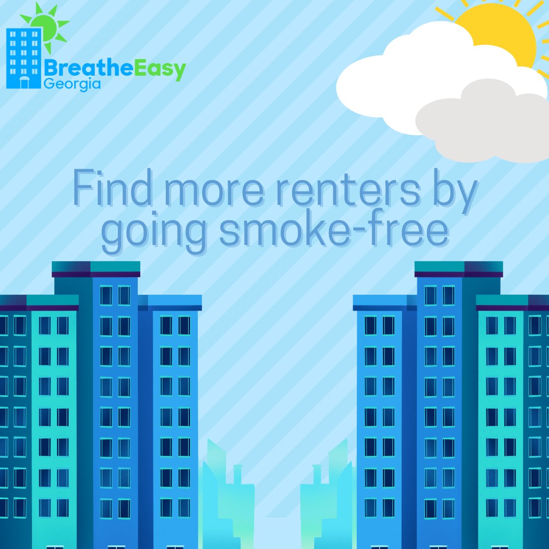 Most Georgians prefer smoke-free living. Find more renters by going smoke-free! Learn more at scholarblogs.emory.edu/breatheeasygah…
