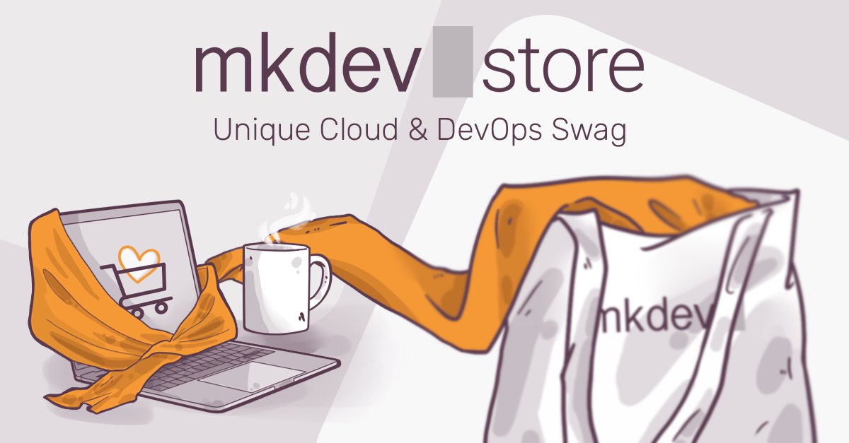 mkdev_me's tweet photo. Ever wondered how mkdev illustrations would look like on your t-shirt? Check out our store for all kinds of DevOps and Cloud themed swag! https://t.co/H0oR1bcUoC https://t.co/OCgSOGHuRz