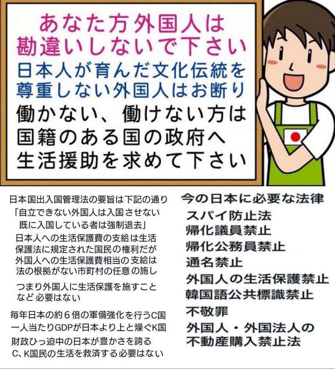 <a href="/tweetsoku1/">ツイッター速報〜BreakingNews</a> やりたい放題ですね。日本の風習やルールを守れないなら帰ってくださいね。
差別ではない風習やルールがあります。外国人はお客さんではないです。