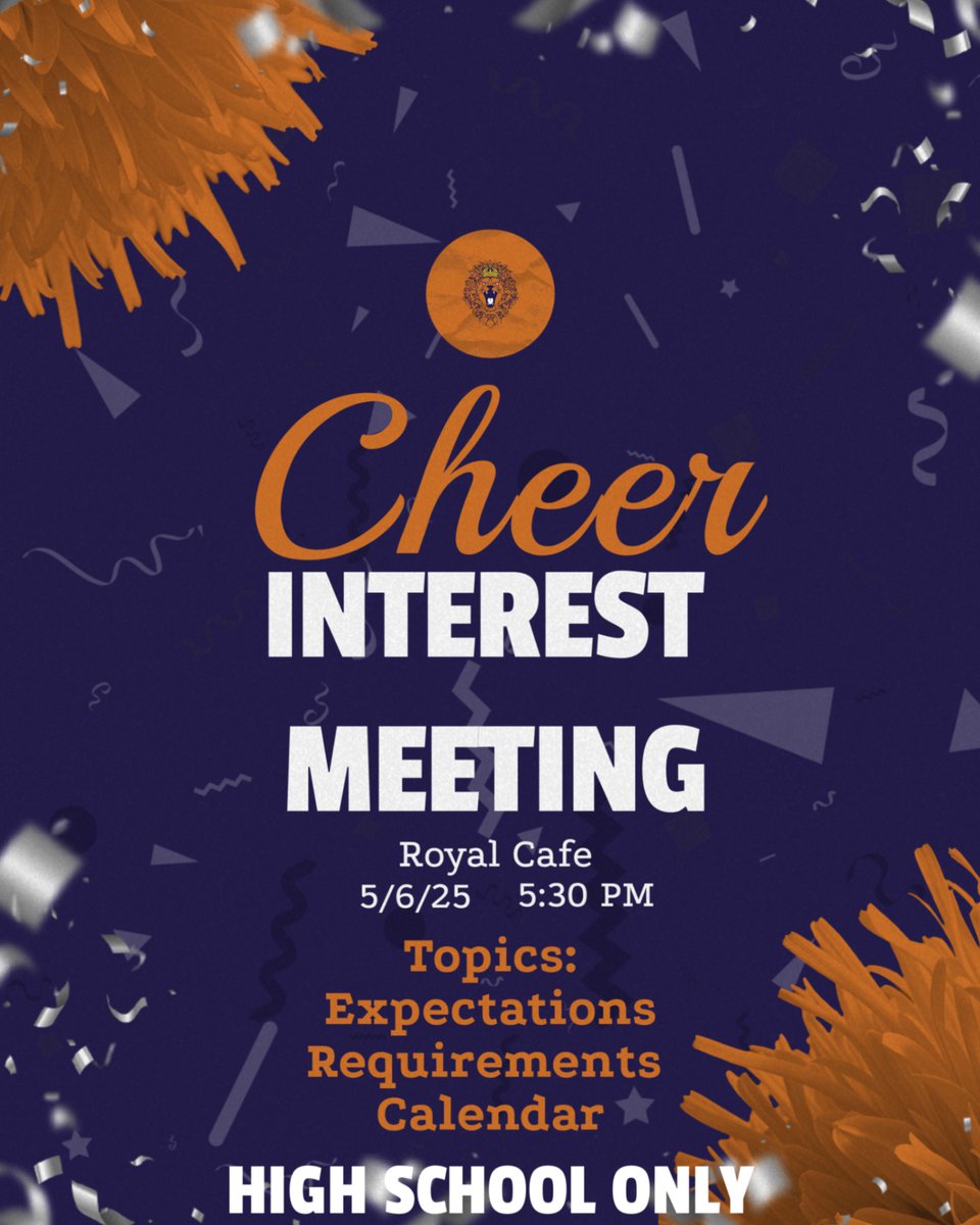 High School Cheer interest meeting. 5/6/25