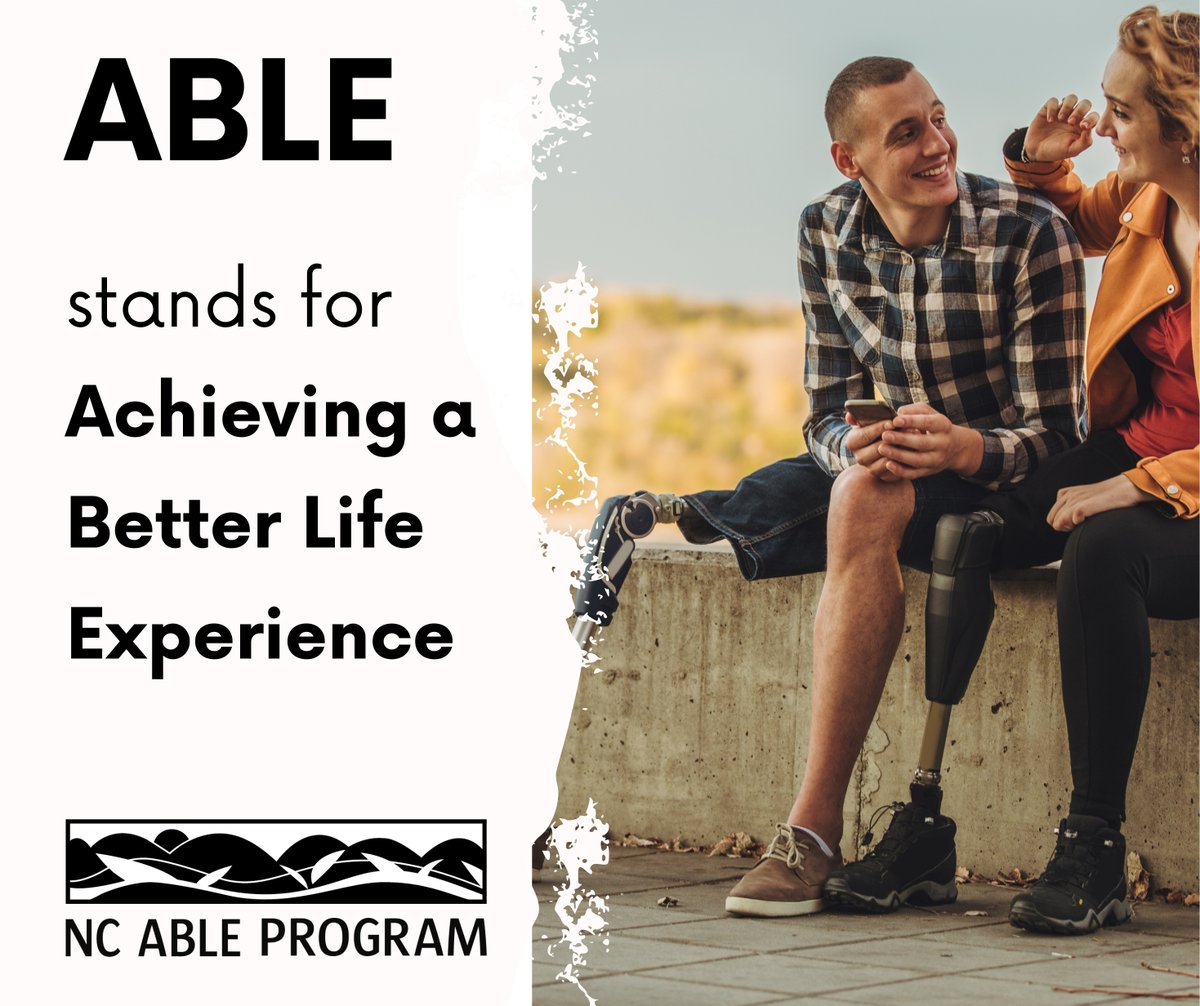 𝗗𝗲𝗳𝗶𝗻𝗶𝗻𝗴 𝘁𝗵𝗲 𝘁𝗲𝗿𝗺𝘀  -  ABLE 
ABLE stands for Achieving a Better Life Experience.

The ABLE Act was passed in 2014 by Congress and created investment and savings account opportunities for people with disabilities. tinyurl.com/ABLEAct-2014
ncable.nc.gov