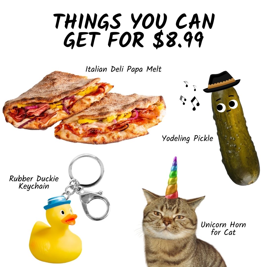 Why get a yodeling pickle when you could get our new Italian Deli Papa Melt instead? Just sayin...➡️papaginos.com