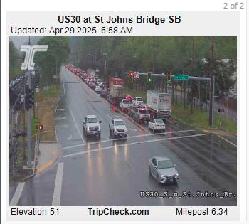 #pdxtraffic Crash on U.S. 30 just east of the St. Johns Bridge has closed the road. AVOID. Detours are limited in the area.
