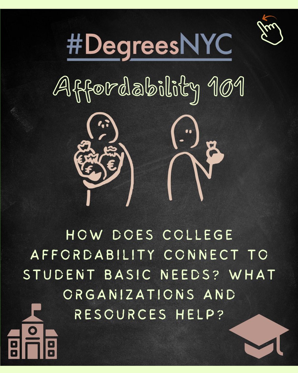 DegreesNYC's tweet image. Affordability April continues! How does College #affordability connect to student #basicneeds and what organizations and resources can help?
#whywedothiswork #degreesnyc