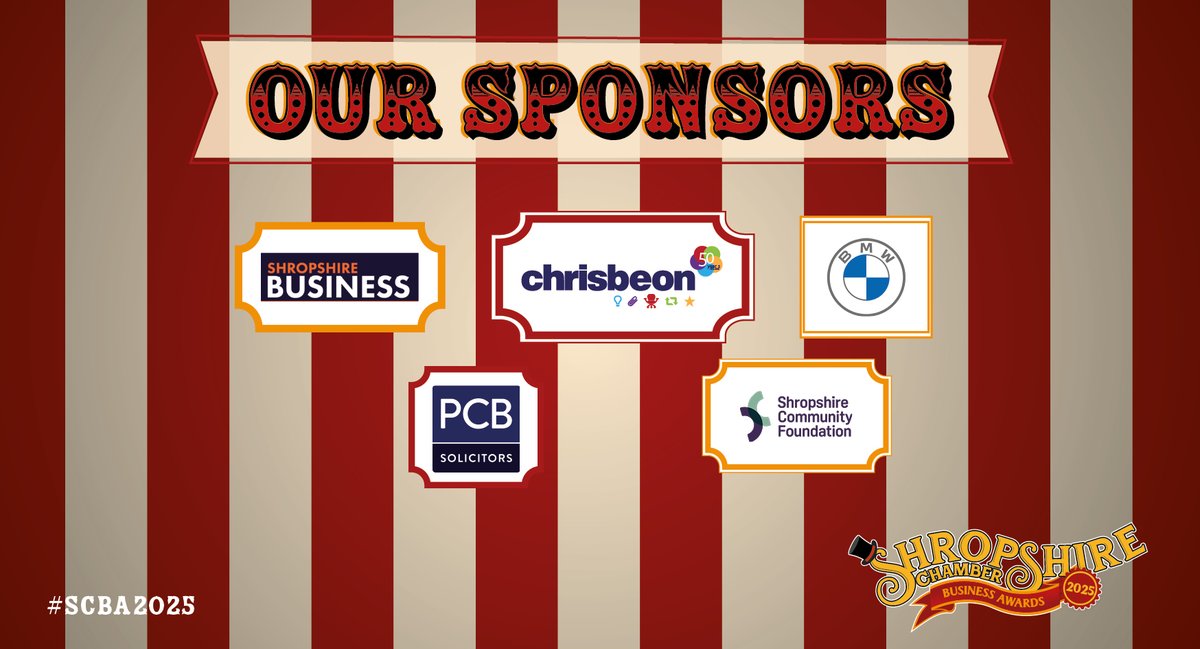 Shropshire Chamber (@shropschamber) on Twitter photo Our Business Awards sponsors don't just support the event. They allow us to put on an unforgettable show that celebrates Shropshire's standout businesses.⭐
So to the stars behind the curtains, thank you: <a href="/shropbusiness/">Shropshire Business</a>, <a href="/chrisbeon/">Chrisbeon</a>, <a href="/SytnerBMW/">Sytner BMW</a>, <a href="/PCBSolicitors/">PCB Solicitors LLP</a>, <a href="/Shropshire_CF/">Community Foundation Staffordshire & Shropshire</a> Our Business Awards sponsors don't just support the event. They allow us to put on an unforgettable show that celebrates Shropshire's standout businesses.⭐
So to the stars behind the curtains, thank you: <a href="/shropbusiness/">Shropshire Business</a>, <a href="/chrisbeon/">Chrisbeon</a>, <a href="/SytnerBMW/">Sytner BMW</a>, <a href="/PCBSolicitors/">PCB Solicitors LLP</a>, <a href="/Shropshire_CF/">Community Foundation Staffordshire & Shropshire</a>