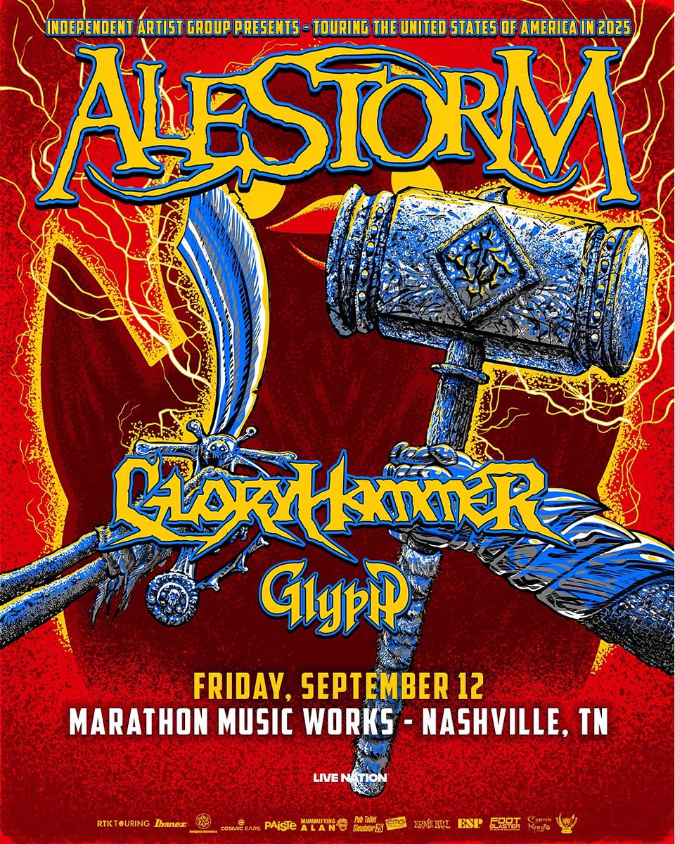 JUST ANNOUNCED! Scottish pirate metal band Alestorm comes to Marathon Music Works on Friday, September 12! Tickets on sale this Friday! 

#nashvilleisthereason