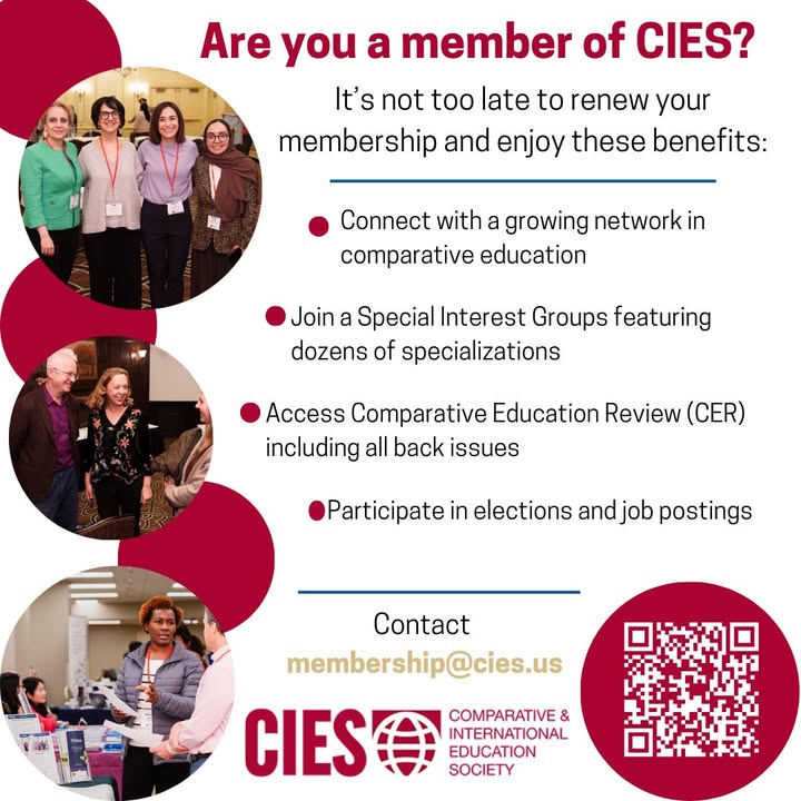CIES (@cies_us) on Twitter photo It's never too late to join or renew your membership to get the most from #CIES!🚀 Get access to all CER issues, join other members with similar interests in our SIGs, and don't miss regional conferences and member events. Contact membership@cies.us for more information today! It's never too late to join or renew your membership to get the most from #CIES!🚀 Get access to all CER issues, join other members with similar interests in our SIGs, and don't miss regional conferences and member events. Contact membership@cies.us for more information today!