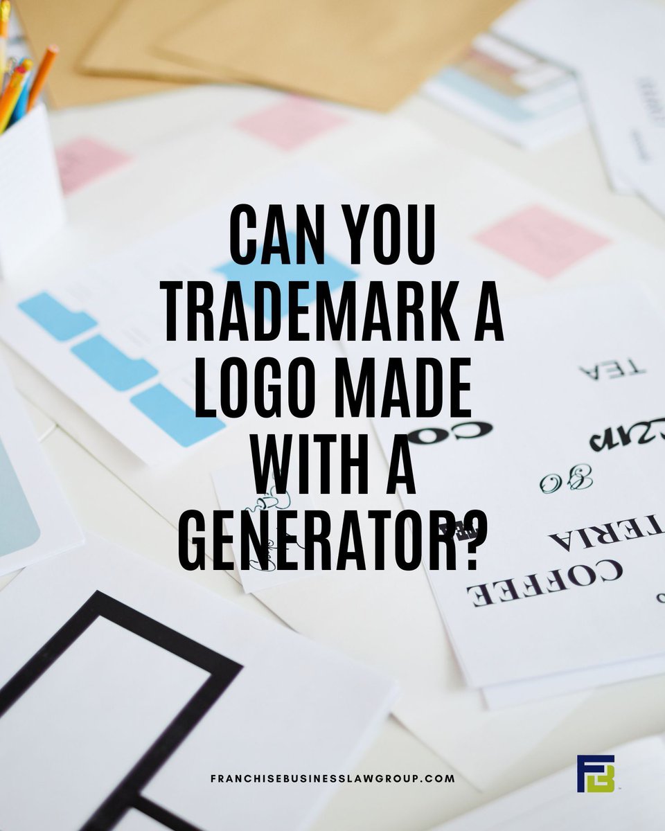 FranchiseLawLLC's tweet image. While you technically could trademark a logo made with a generator, you may run into issues. Generators often use a preset library of sample graphics, preset fonts, and colors, which can be very difficult to secure a trademark.

#trademarklaw #logogenerator #newlogo #rebrand