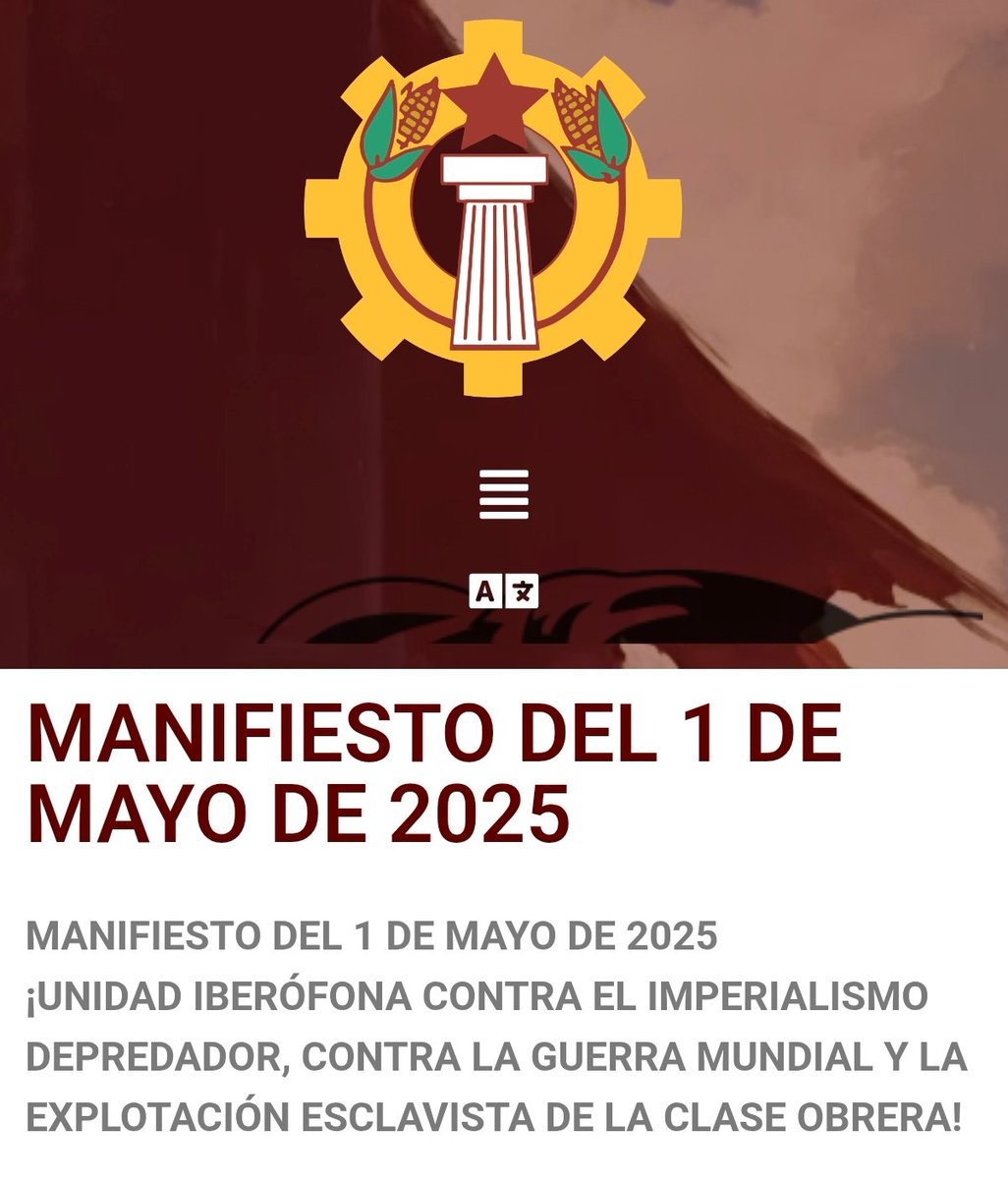 Manifiesto conjunto de las Vanguardias iberófonas Socialistas por el 1ero de Mayo, Día de los Trabajadores.
vanguardias.org/manifiesto-con…