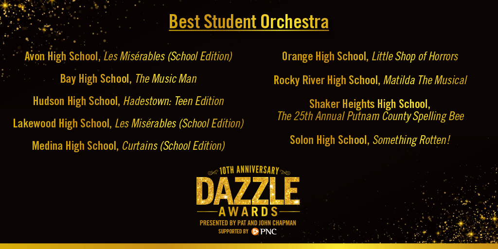Congrats to the nominees for Best Student Orchestra! 🎶 #DazzleAwards <a href="/PNCBank/">PNC Bank</a>