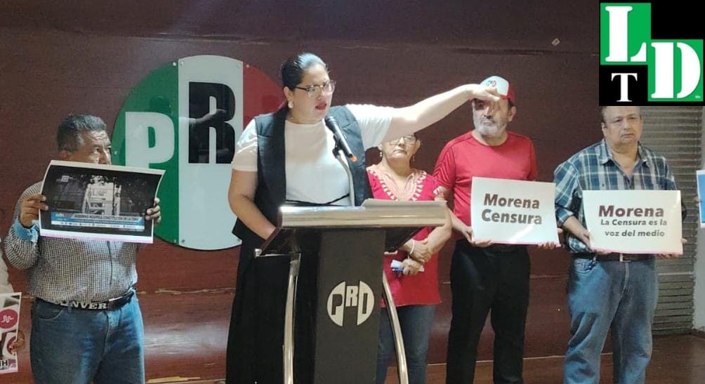 LaDenuncia_Tab's tweet image. #Condena el PRI #LeyCensura; "¡Basta de atropellos a la libertad de expresión!', sostuvo la Secretaria General, Mari Carmen García May. ladenunciaonline.com.mx/2025/04/29/con…