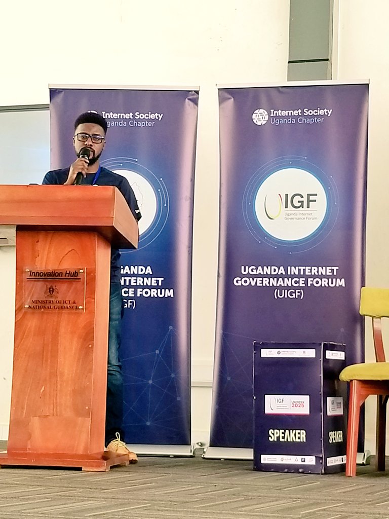 slugada's tweet photo. Welcome to #UYIGF2025! This year's theme, "Building Uganda's Digital Governance Together: Youth at the center of Policy and Innovation" is a call to action for youth to participate in shaping how digital spaces are governed - @Jessenathank from @UgandaYIGF https://t.co/AlNMYytxhM