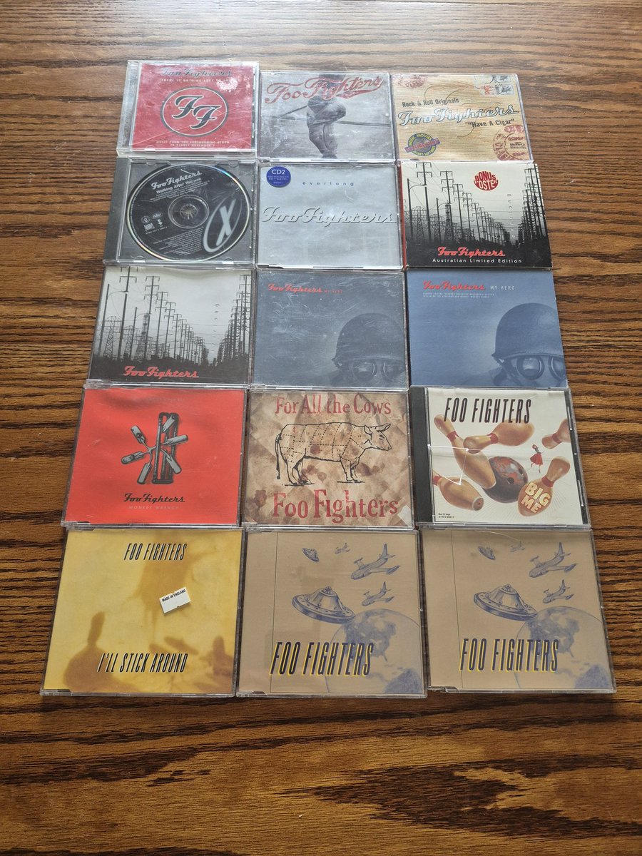Locar1111's tweet image. My Full Foo Fighters physical media collection
I own all the promo singles except for Cheer up boys your make up is running