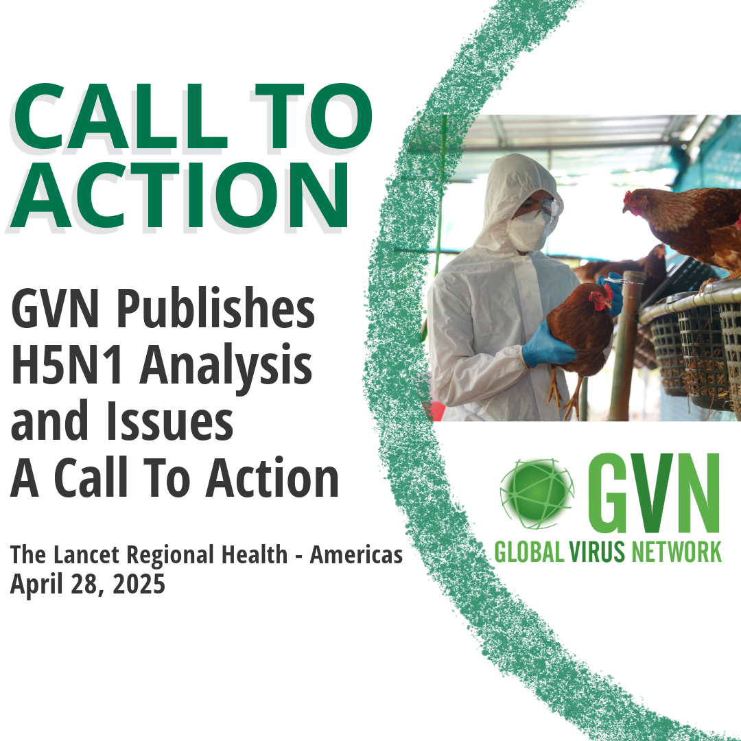 The Global Virus Network has published in The Lancet Regional Health—Americas (<a href="/LancetRH_Americ/">The Lancet Reg Health-Americas</a>) on critical steps and an urgent call to action to tackle the threat of H5N1 avian influenza.🦠 

Learn more: gvn.org/global-virus-n…

 #H5N1 #AvianInfluenza #PandemicPreparedness