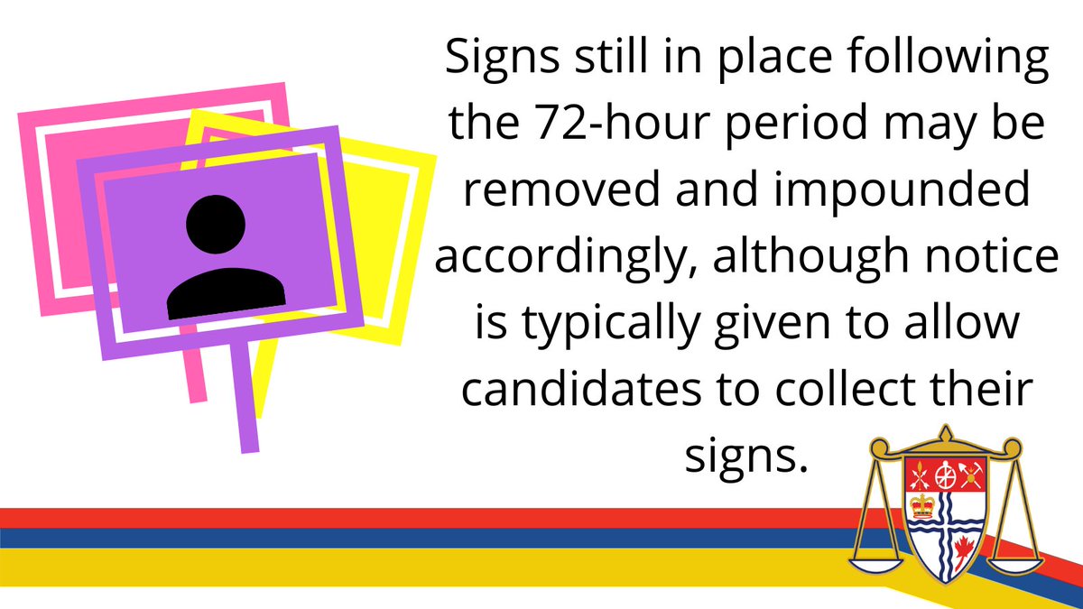 Election signs must be removed within 72 hours following the election date. #OttCity