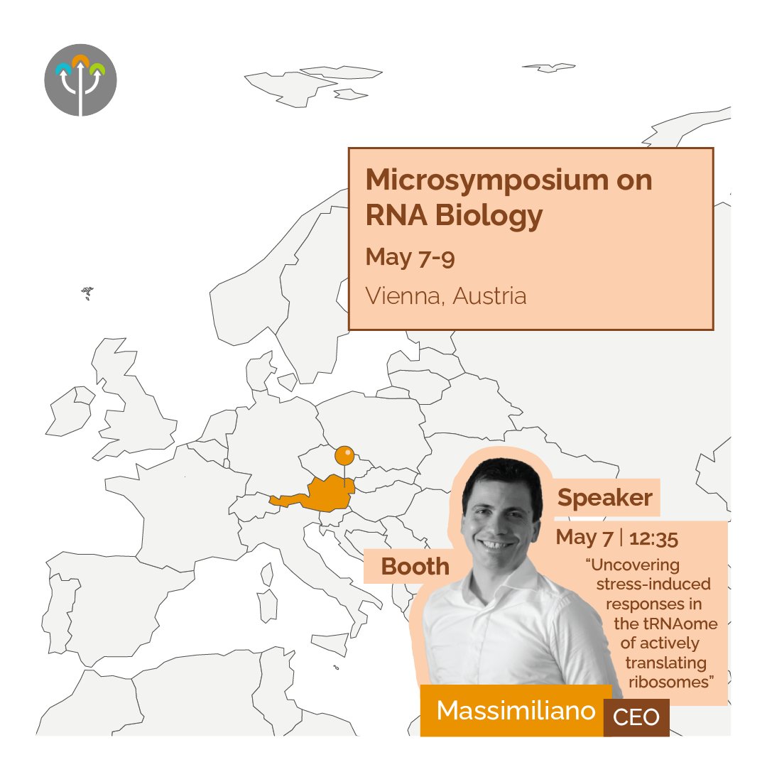 ImmaginaBiotech's tweet image. Catch Immagina at these RNA events! 🌸
📍 4th meeting of RNA Society of Sweden, Gothenburg
📍 RNA Microsymposium, Vienna – Hear Max's talk on May 7 at 12:45
📍 RNA Society, San Diego – Chat with Lutz & grab a gadget 👀
🔗More info: zurl.co/4AjI1
#RNA #ribosome #tRNA
