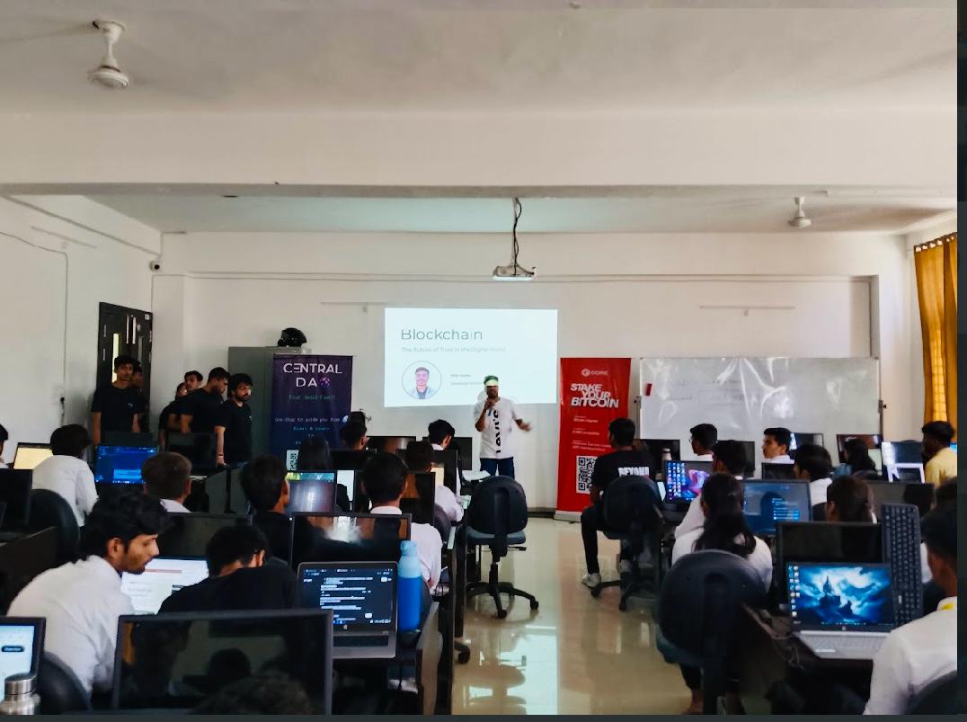 Central_DAO's tweet image. 🚀 Your Web3 Fam had an amazing time at Core Connect Campus Edition at SAGE University! 🌐
💻 The dev workshop was packed with insights into Core DAO, hands-on coding, and the crowd was amazing. 🔥