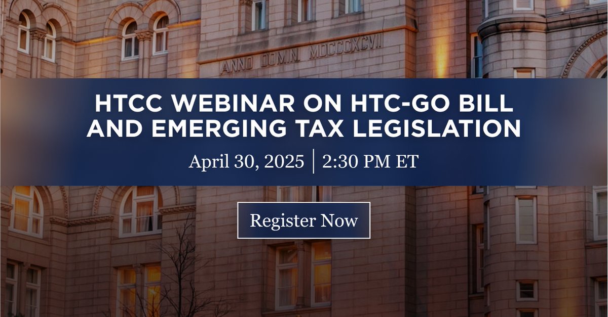 Join the <a href="/HistoricCredit/">HTCC</a>  for an important webinar on the HTC-GO Bill and emerging tax legislation. As the U.S. House of Representatives plans to take up the emerging tax bill in May, advocacy for HTC-GO will be critical. 

Register Here: historiccredit.com/htcgozoom