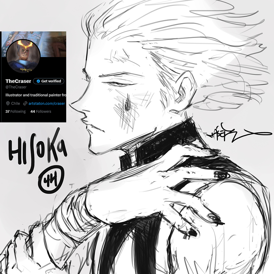 Celebrating 44 👥 with Hisoka

#hisoka #sketch