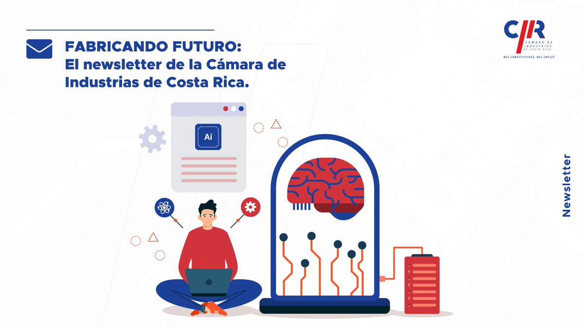 CIndustriasCR's tweet photo. 📬 ¡Llegó el Newsletter de abril de la Cámara de Industrias de Costa Rica!

Este mes te traemos:
-Los datos y el análisis de nuestro asesor en energía, Lizandro Brenes, sobre el consumo energético de la IA y las oportunidades que podría abrir Costa Rica si apostamos por abrir el mercado de generación de energía renovable.

-En un artículo de opinión, Carlos Montenegro, nuestro director ejecutivo, explica por qué la generación eléctrica sin competencia ha dejado de ser beneficiosa para el país.

-Un nuevo episodio de nuestro podcast, donde los hacedores de ENERPYMES —un programa de eficiencia energética para pymes impulsado por el Banco Nacional y ejecutado por la CICR— cuentan cómo 10 pequeñas empresas optimizaron su consumo energético.

-5 micro videos en TikTok: los ganadores del Premio a la Excelencia 2024 nos comparten sus mejoras, logros y desafíos de participar en este programa de mejora continua único en Costa Rica.

Nuestra grilla de eventos y plataforma de capacitación para mayo, ¡y mucho más!

Todos somos industria, y juntos fabricamos futuro.
https://t.co/qQrYCrPieP