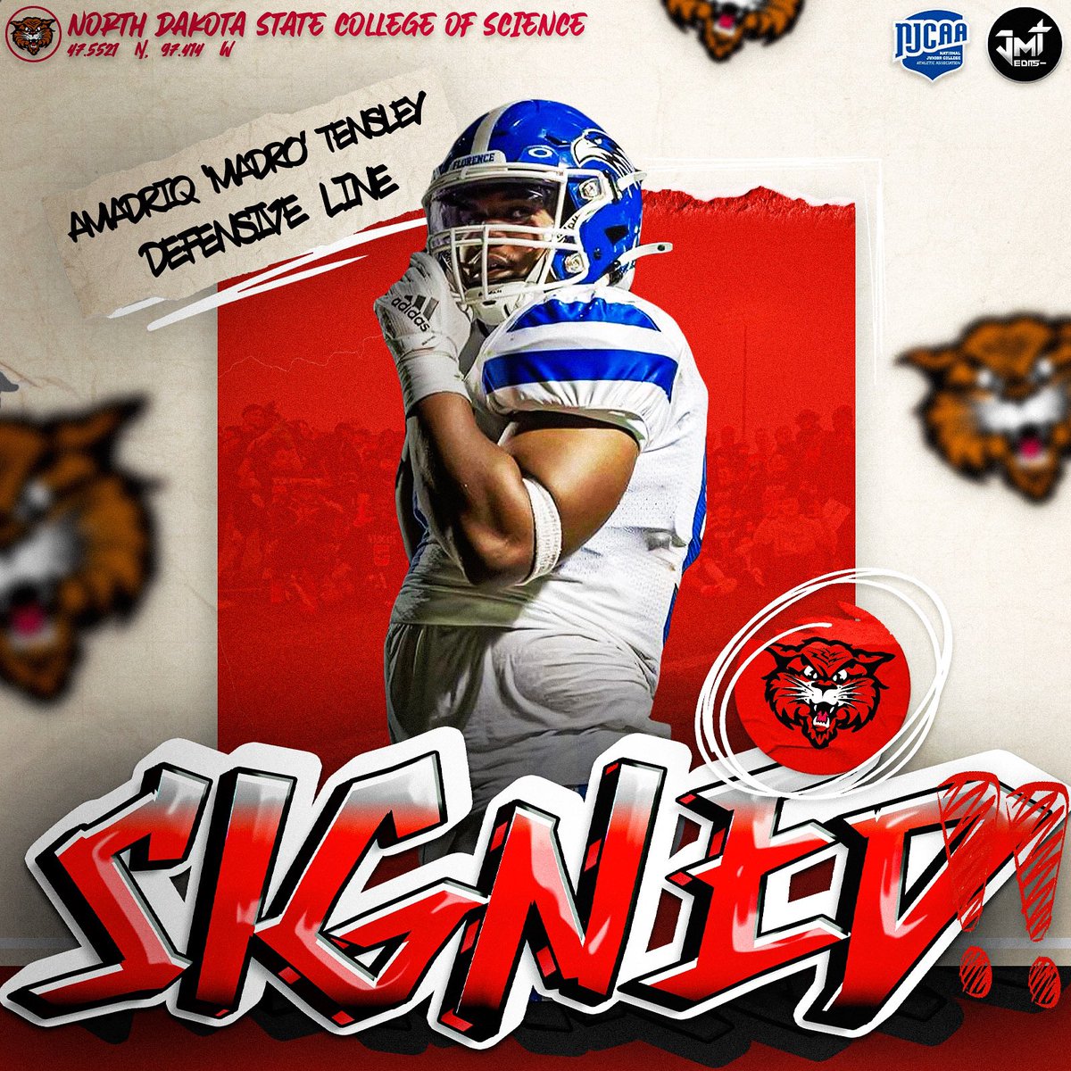 NDSCS Wildcats Football (@ndscsfb) on Twitter photo Alabama ⏩ North Dakota
Adding a mauler to the defensive front! We welcome <a href="/fnomadro_/">Amadriq “Madro” Tensley⭐️</a> to the Wildcat family! Alabama ⏩ North Dakota
Adding a mauler to the defensive front! We welcome <a href="/fnomadro_/">Amadriq “Madro” Tensley⭐️</a> to the Wildcat family!