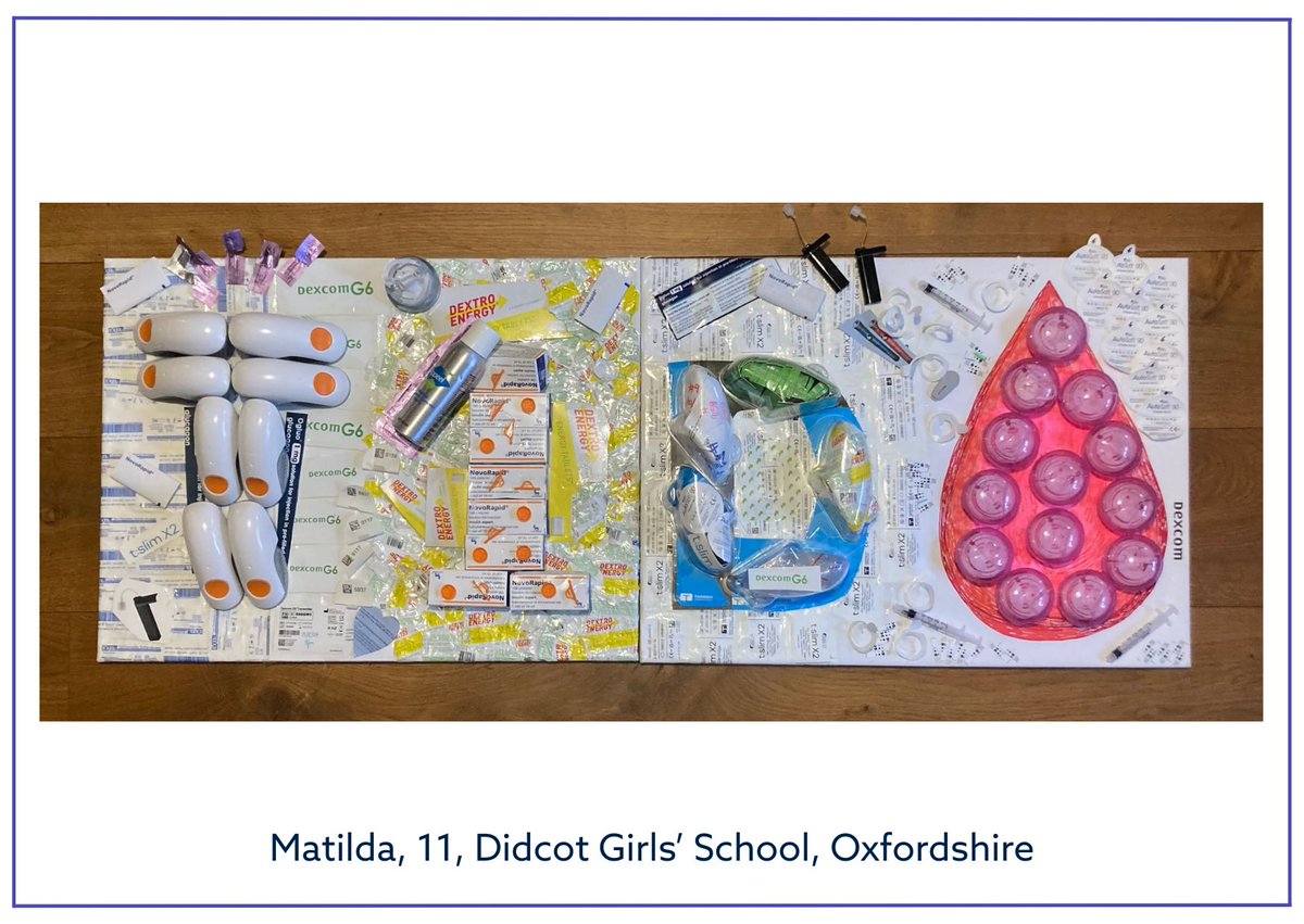 This week we're bringing you this highly commended entry from our 2024-25 Art Competition, which comes from Matilda, age 11 from Didcot Girls’ School, Oxfordshire. The competition explored the theme of how personalised medicine affects our planet 🌍🏥💊