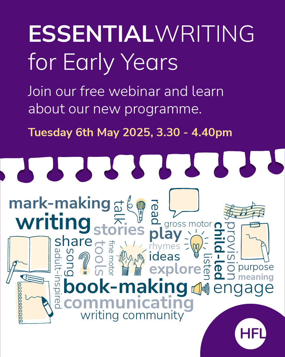 A writing curriculum for Early Years✍️Are you keen to find out more?

Join us next week to take a tour of the brand new ESSENTIALWRITING for Early Years curriculum as we guide you through the key plans and resources, sharing the rationale and pedagogy behind it all: