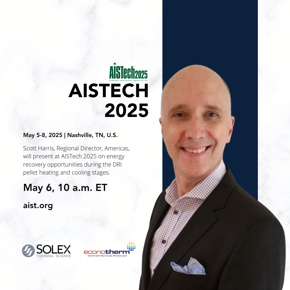 <a href="/Solex_Thermal/">Solex Thermal Science</a> to present at the AISTech 2025 on energy recovery opportunities during the DRI pellet heating/cooling process. Learn more: hubs.ly/Q03gTBJr0.

@aistech #aistech #iron #steel #steelmakers #heatexchange #energyrecovery