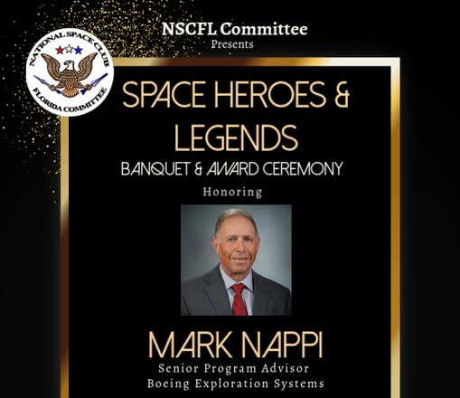 Proud to celebrate space industry excellence at the <a href="/NSCFL/">National Space Club</a> Space Heroes and Legends Dinner! Congratulations to honoree Mark Nappi, and thanks to <a href="/NSCFL/">National Space Club</a> for hosting an incredible event. #SpaceHeroes #SpaceIndustry