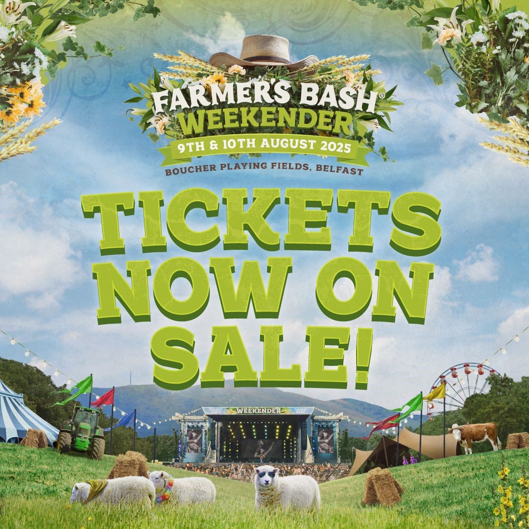 Ticketmaster Ireland (@ticketmasterire) on Twitter photo The <a href="/farmersbash/">Farmers Bash</a> Weekender rolls into Belfast's Boucher Road Playing Fields on 9 & 10 August 2025 👩🌾🎶
Performers include <a href="/the2johnnies/">The 2 Johnnies</a>, <a href="/KaiserChiefs/">Kaiser Chiefs</a>, <a href="/TheCoronas/">The Coronas</a>, <a href="/iamNATHANCARTER/">nathan carter</a> and plenty more 🔥
👀 See the full lineup and get your tickets here > bit.ly/3RCcvCf The <a href="/farmersbash/">Farmers Bash</a> Weekender rolls into Belfast's Boucher Road Playing Fields on 9 & 10 August 2025 👩🌾🎶
Performers include <a href="/the2johnnies/">The 2 Johnnies</a>, <a href="/KaiserChiefs/">Kaiser Chiefs</a>, <a href="/TheCoronas/">The Coronas</a>, <a href="/iamNATHANCARTER/">nathan carter</a> and plenty more 🔥
👀 See the full lineup and get your tickets here > bit.ly/3RCcvCf