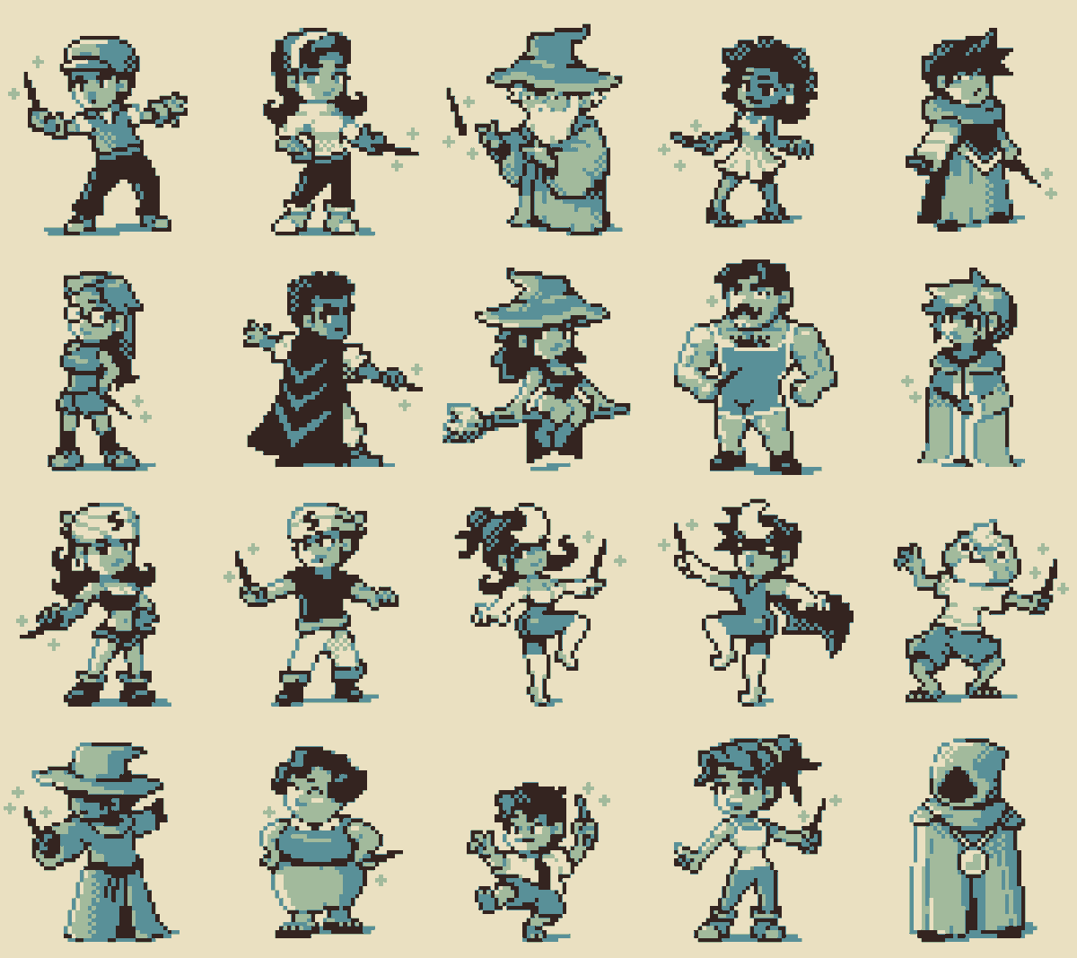 SeanYoungSG's tweet image. some wizard NPCs for monsterpatch