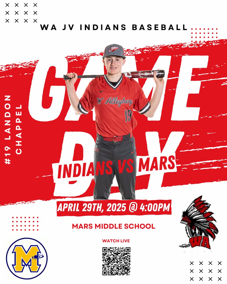 Wrapping our section series today with Mars.

Varsity vs Mars 4:00 pm @ Donaldson
JV @ Mars 4:00pm Mars Middle School