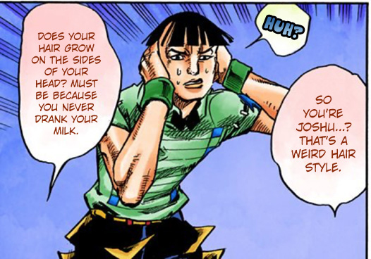 arakl_jojo's tweet image. bro got a hairstyle not even a mother could love