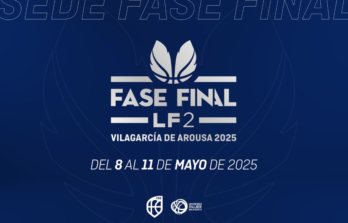 FEMENINO ALCORCÓN (@femeninalcorcon) on Twitter photo Vilagarcía de Arousa será la sede que acoja la Fase Final de #LF2 organizada por <a href="/BaloncestoESP/">Baloncesto España</a> 🔥
Nuestros rivales serán:
✅ <a href="/cdunibasket/">Unibasket Logroño</a> (08/05 a las 17h)
✅ <a href="/ADCORTEGADA/">AD CORTEGADA</a> ( 09/05 a las 19:30h)
✅ <a href="/CPMiralvalle/">CP Miralvalle</a> ( 10/05 a las 17h)
A por ello 🔜
#YosoydelFA #LF2 #Fasefinal Vilagarcía de Arousa será la sede que acoja la Fase Final de #LF2 organizada por <a href="/BaloncestoESP/">Baloncesto España</a> 🔥
Nuestros rivales serán:
✅ <a href="/cdunibasket/">Unibasket Logroño</a> (08/05 a las 17h)
✅ <a href="/ADCORTEGADA/">AD CORTEGADA</a> ( 09/05 a las 19:30h)
✅ <a href="/CPMiralvalle/">CP Miralvalle</a> ( 10/05 a las 17h)
A por ello 🔜
#YosoydelFA #LF2 #Fasefinal