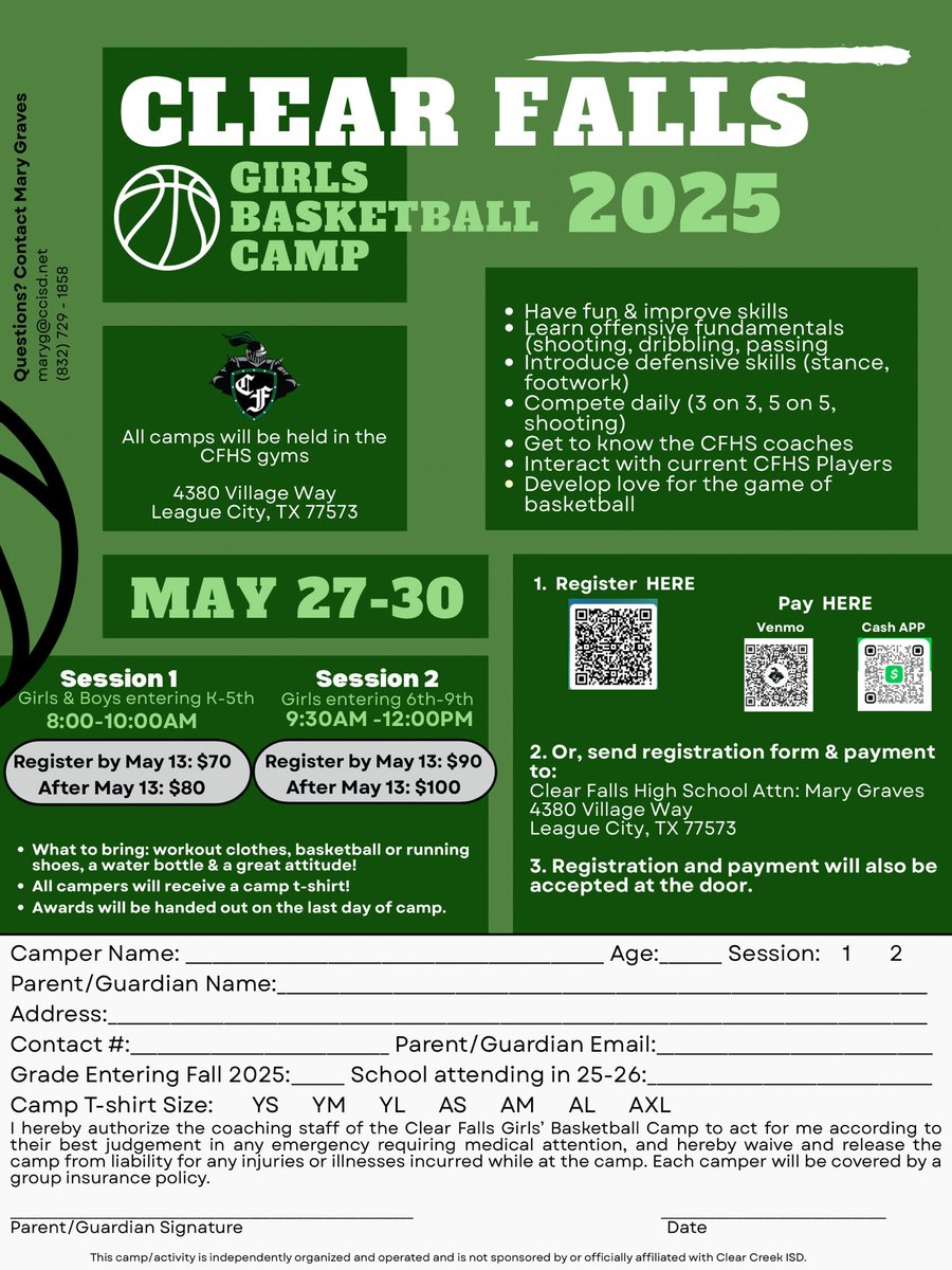 💚⚔️🏀 summer camp information