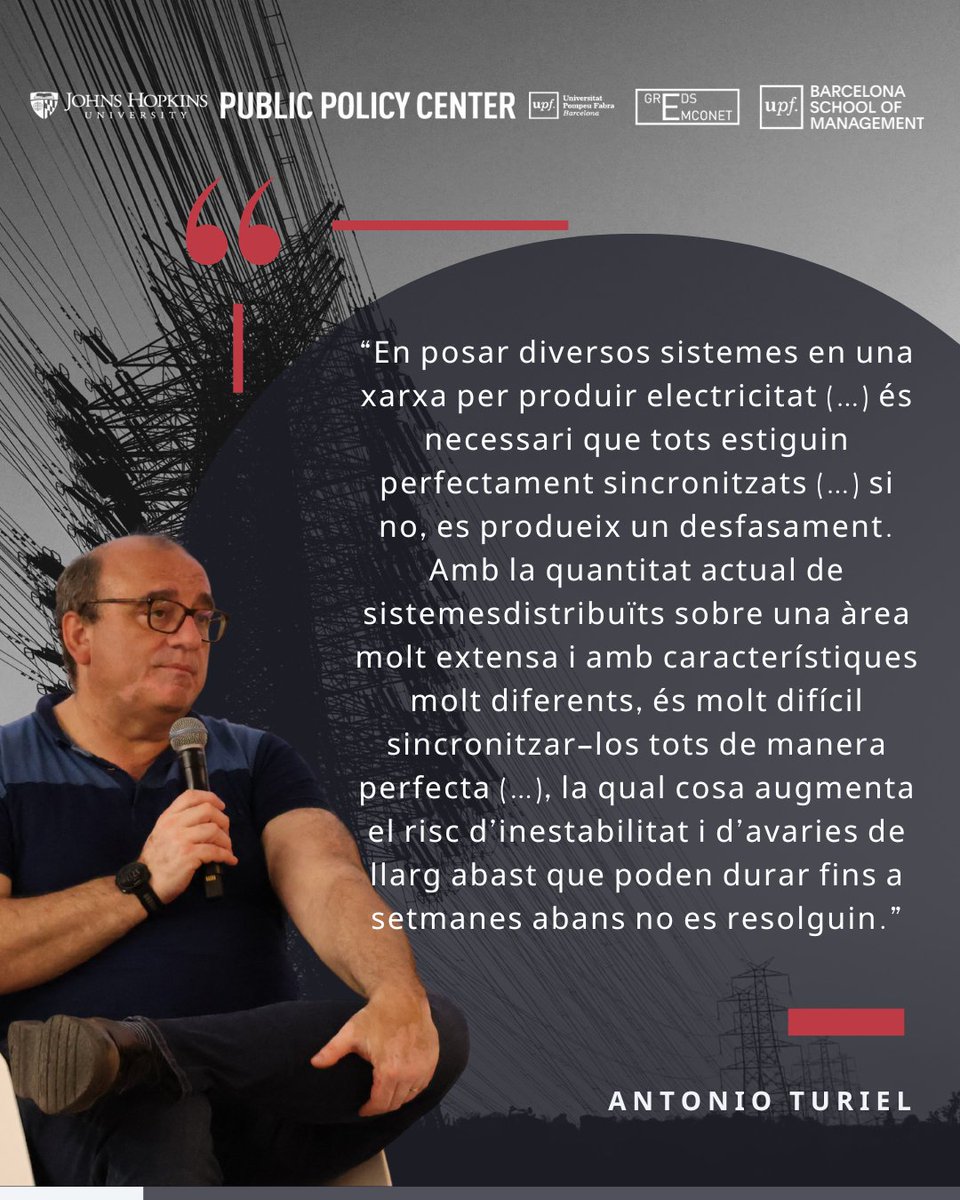 Public Policy Center (@pubpolcenter) on Twitter photo 🔌 El recent tall elèctric a Espanya i a part d’Europa reobre el debat energètic.
📣Ja al 2022, <a href="/amturiel/">Antonio Turiel</a> advertia sobre el risc de talls prolongats en una anàlisi per al nostre #Viewpoint.
📄 Llegeix-lo aquí: bit.ly/449Znvy 🔌 El recent tall elèctric a Espanya i a part d’Europa reobre el debat energètic.
📣Ja al 2022, <a href="/amturiel/">Antonio Turiel</a> advertia sobre el risc de talls prolongats en una anàlisi per al nostre #Viewpoint.
📄 Llegeix-lo aquí: bit.ly/449Znvy