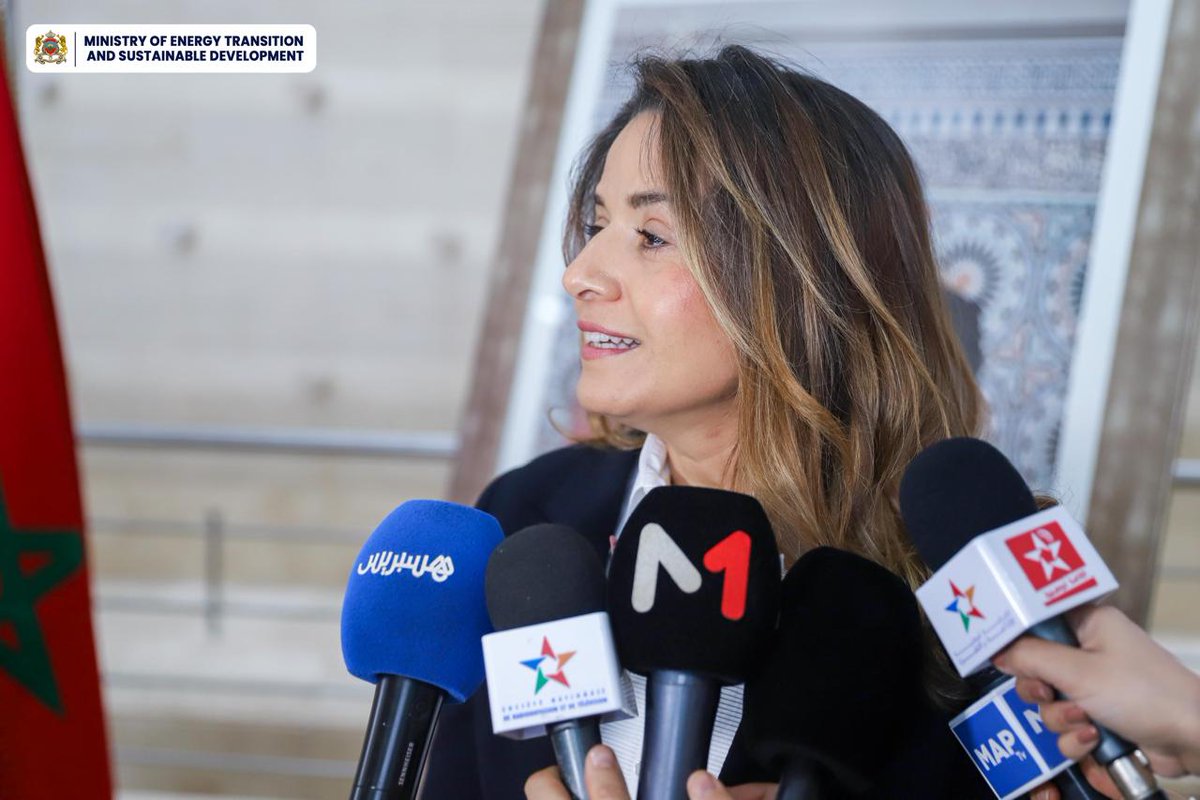 MTEDDMAROC's tweet image. Dr. @LeilaBenali_, Minister of Energy Transition and Sustainable Development, chaired, today in Rabat, the annual conference to present the results of the national report on the monitoring of the quality of bathing water 
@HachlafZ 
#Morocco #MoroccanBeaches #BathingWater