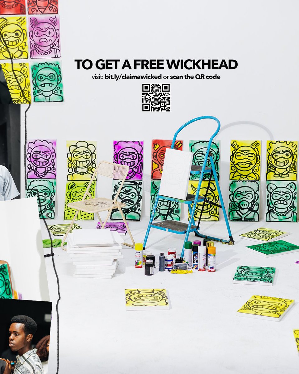 The Failed Artist Exhibition Experience! Launched my art identity “the Wickheads” Painted a 100 canvas in 24hours, spent all my savings on it, but it was all worth it because y’all showed up and supported the boy! 🤟🏾😁✨
Get a free Wickhead here: bit.ly/claimawickhead
