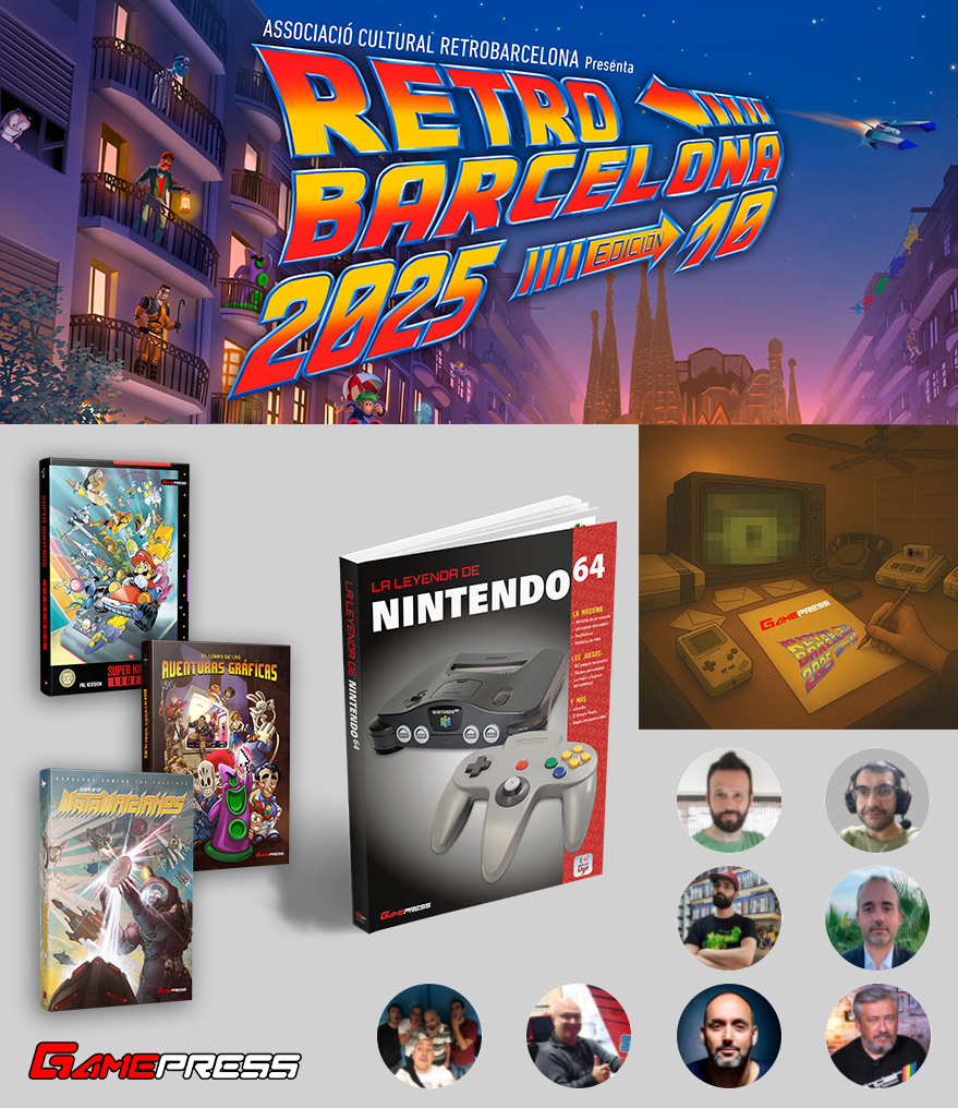 Game Press (@gamepressed) on Twitter photo Como cada año, estaremos en <a href="/RetroBarcelona/">RetroBarcelona</a>. Pero, esta vez, ¡vamos más fuertes que nunca!
Hazte en primicia con "La Leyenda de Nintendo 64", consigue la firma de hasta 12 autores, descubre nuestras últimas novedades, ofertas exclusivas... y entérate de un BOMBAZO que Como cada año, estaremos en <a href="/RetroBarcelona/">RetroBarcelona</a>. Pero, esta vez, ¡vamos más fuertes que nunca!
Hazte en primicia con "La Leyenda de Nintendo 64", consigue la firma de hasta 12 autores, descubre nuestras últimas novedades, ofertas exclusivas... y entérate de un BOMBAZO que