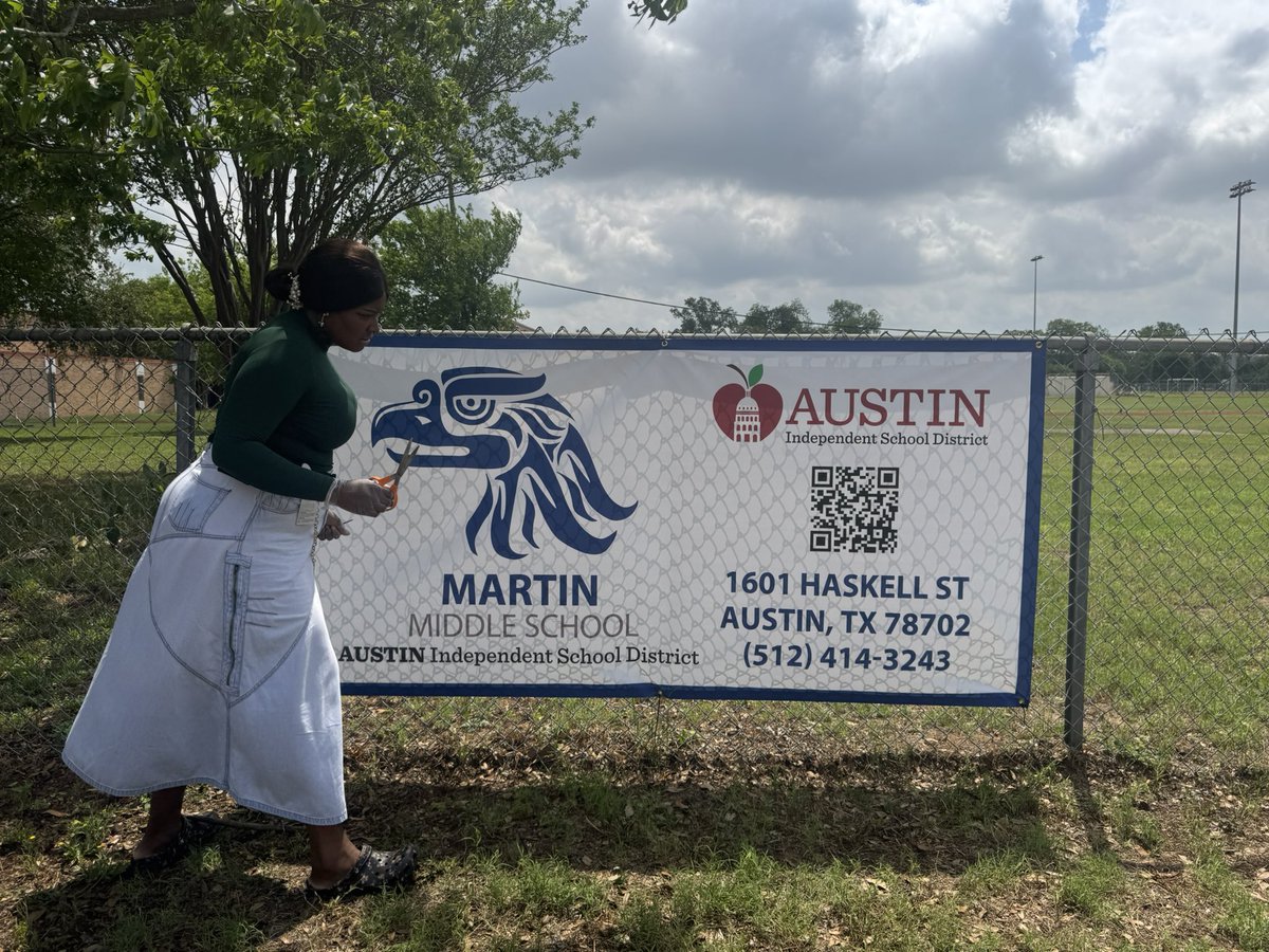 Martin Middle School (@mmseagles) on Twitter photo <a href="/MMSEagles/">Martin Middle School</a> thanks <a href="/AustinISD/">Austin ISD</a> Communications for our new banner. Scan the QR code next time you come by the campus. #GoEaglesGo <a href="/MMSEagles/">Martin Middle School</a> thanks <a href="/AustinISD/">Austin ISD</a> Communications for our new banner. Scan the QR code next time you come by the campus. #GoEaglesGo