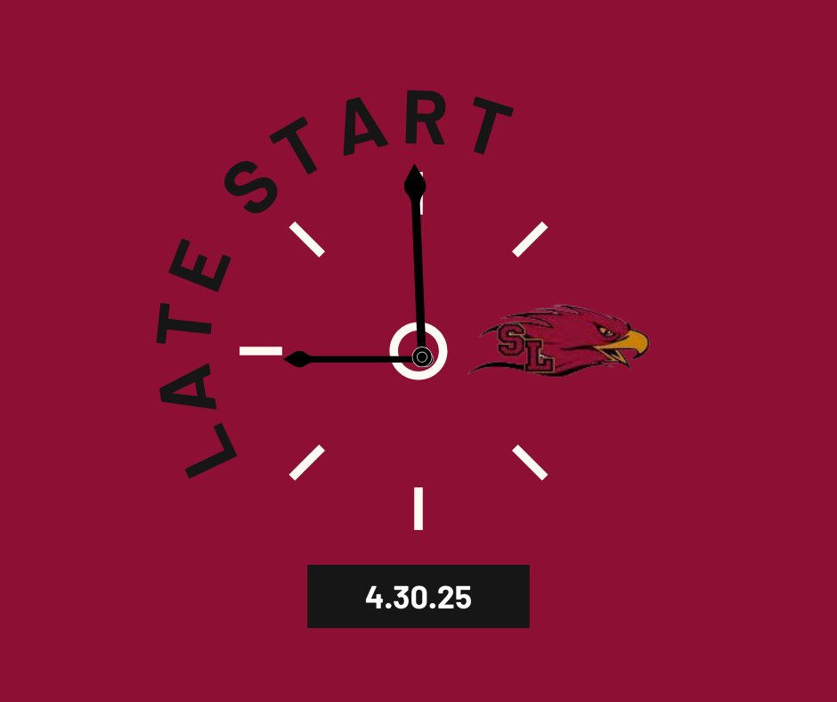 ⏰Don't forget tomorrow is the last late start of the year. Doors will open at 8:30 a.m. #SLEagles