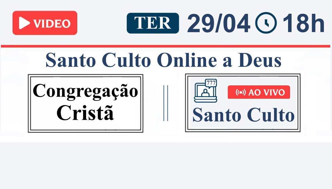 bhfrotas's tweet photo. Santo Culto Online a Deus (Vídeo) - TER - 29/04/2025 18:00 @CultoOnlineBR  https://t.co/8CUOT6zvwf via @YouTube https://t.co/bnpicqx79s