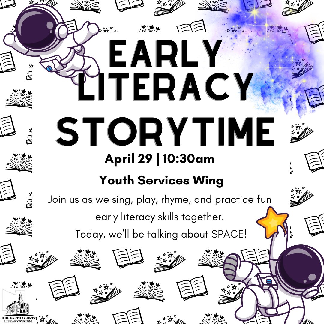 3, 2, 1...BLAST OFF! Join us for an exciting space adventure today at storytime!