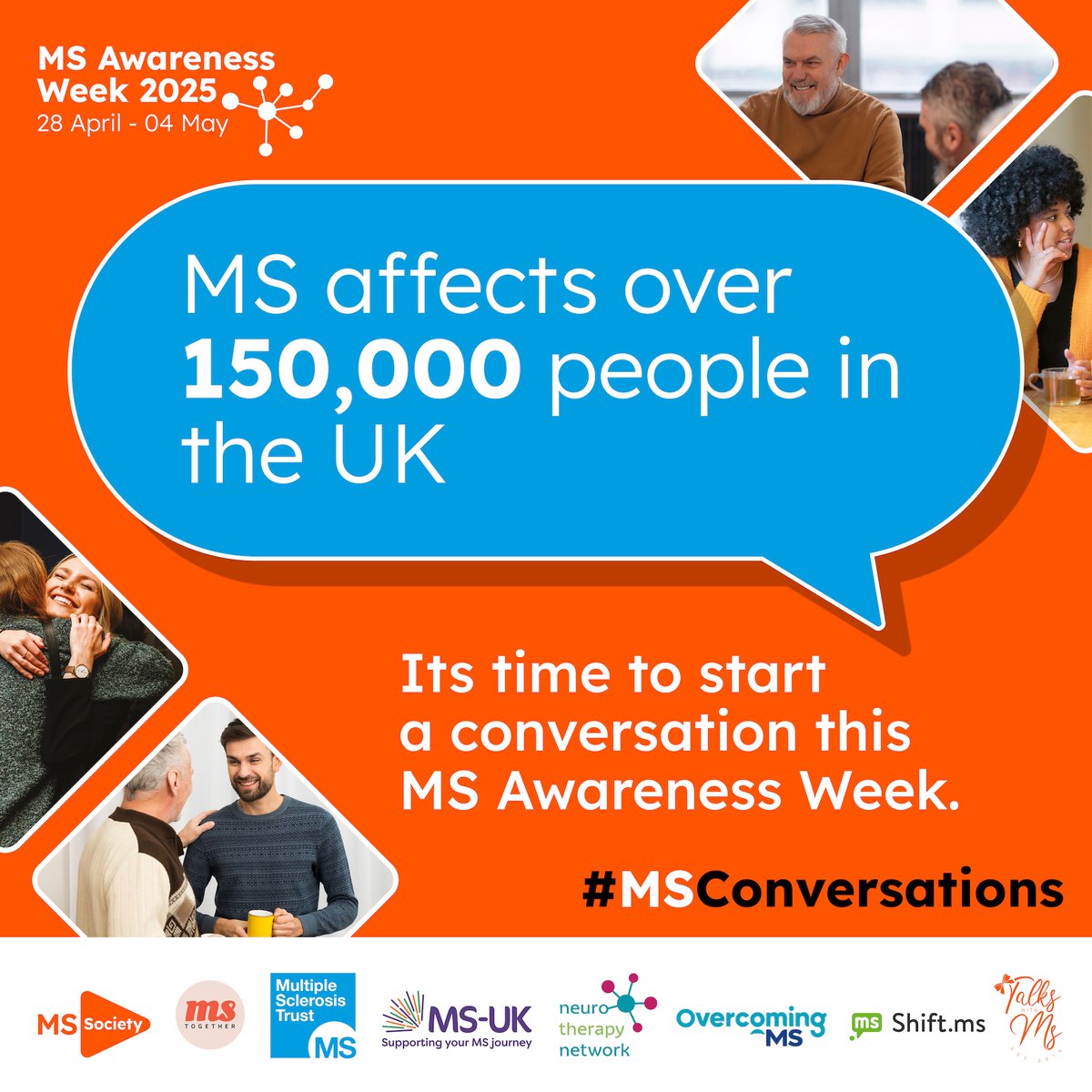 NLFerries's tweet photo. Talking about MS can be difficult. Whether it’s speaking to a family member about their diagnosis or asking an employer for support.

That’s why this MS Awareness Week the UK’s biggest MS charities are teaming up start #MSconversations 💬

#MSWeek #MSAwarenessWeek https://t.co/rM3W7OrBu6