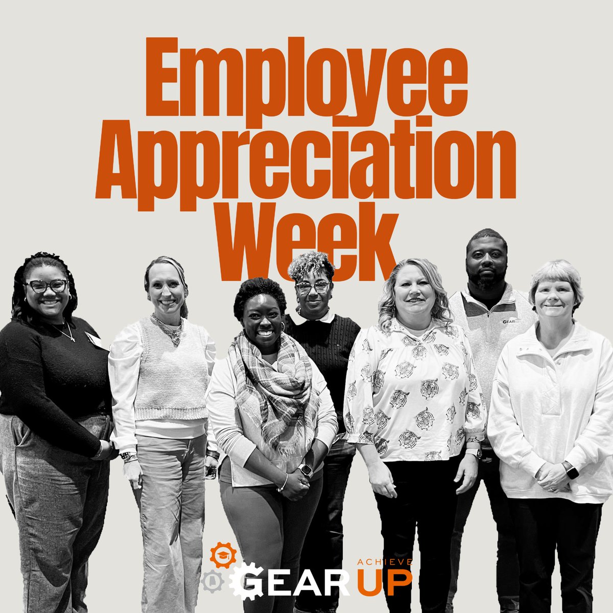 We've got the best team around! They give their all to help our students reach their goals. This Employee Appreciation Week, we recognize their outstanding contributions to our program and thank them for all they do for our students! 🧡⚙ #gearupachieve #employeeappreciation