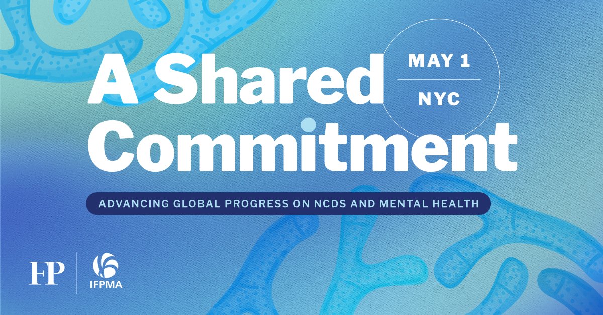 IFPMA (@ifpma) on Twitter photo IFPMA’s Call to Action on #NCD & #mentalhealth outlines policy priorities to drive real change through 2030 and beyond.
Next up: a high-level event with <a href="/ForeignPolicy/">Foreign Policy</a> on 1 May.
📍 NYC or virtual
🎟️ foreignpolicy.com/events/a-share… IFPMA’s Call to Action on #NCD & #mentalhealth outlines policy priorities to drive real change through 2030 and beyond.
Next up: a high-level event with <a href="/ForeignPolicy/">Foreign Policy</a> on 1 May.
📍 NYC or virtual
🎟️ foreignpolicy.com/events/a-share…